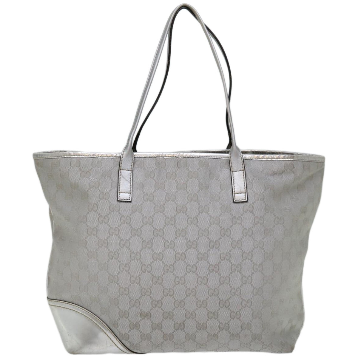 GUCCI GG Canvas Tote Bag Silver 169945  66727