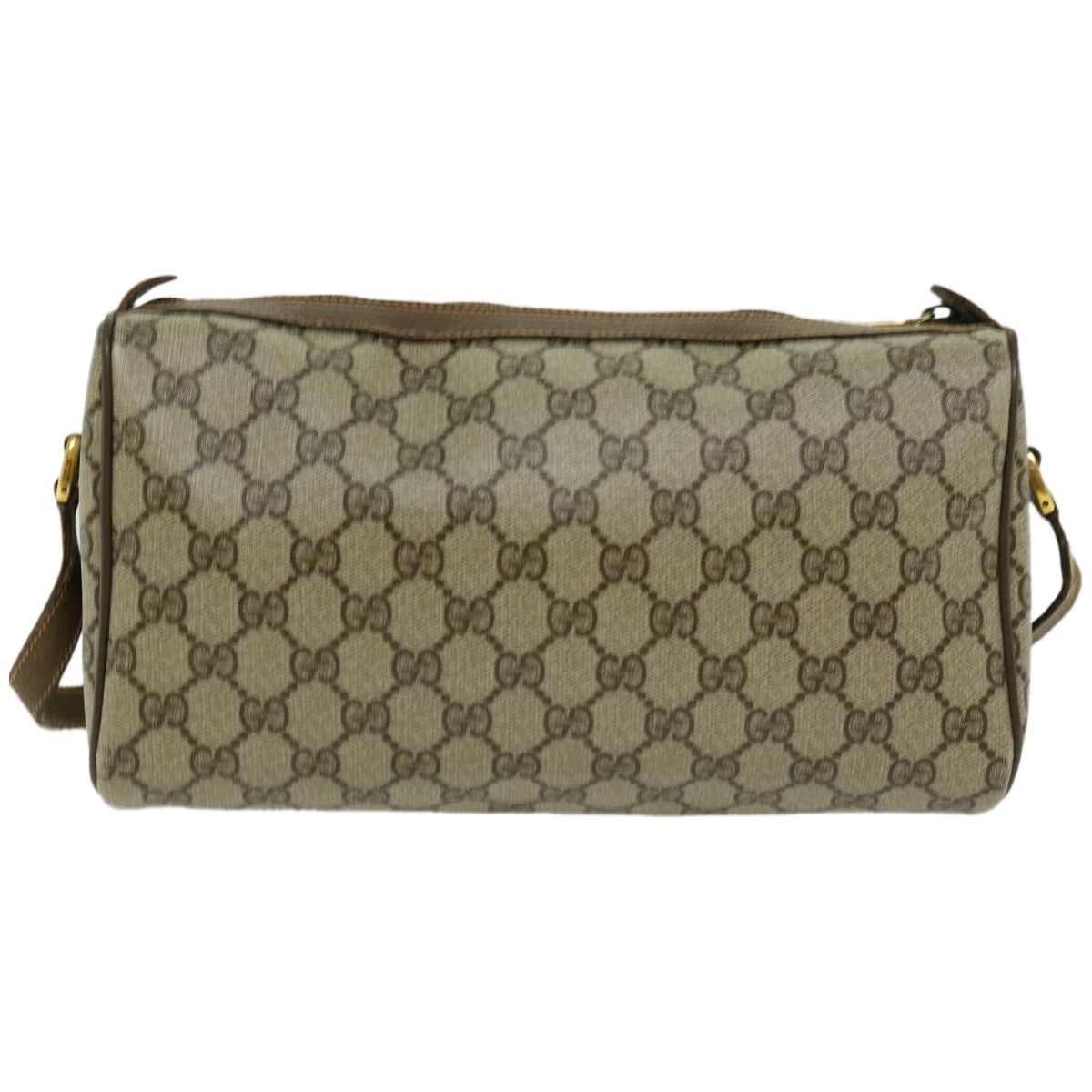 GUCCI GG Canvas Web Sherry Line Shoulder Bag PVC Beige Red Green  66739