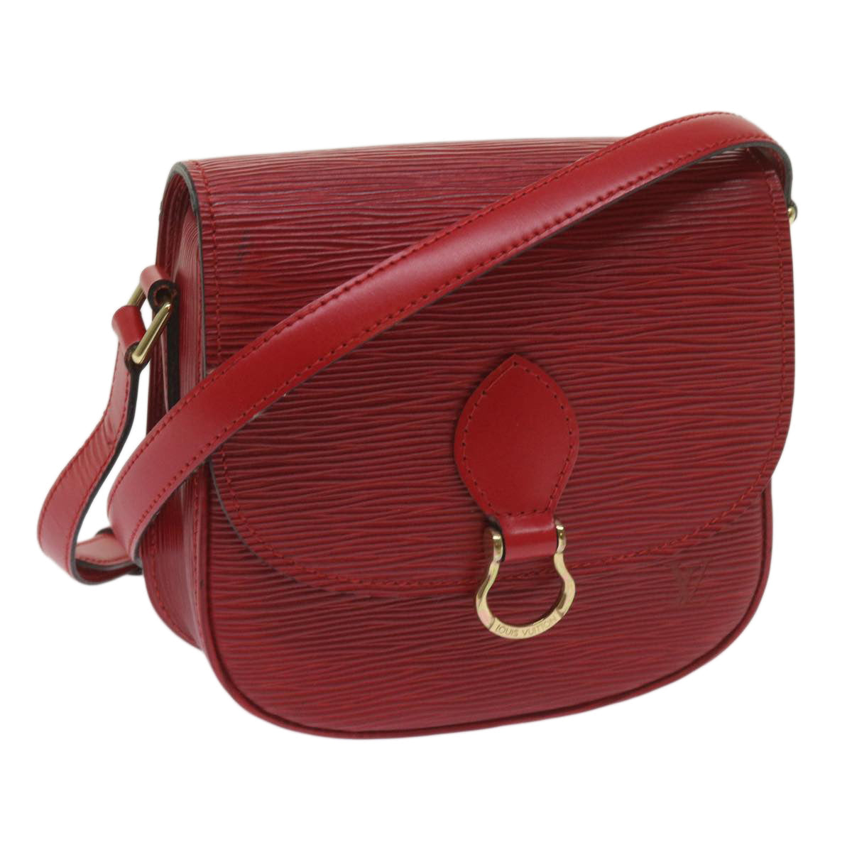 LOUIS VUITTON Epi Saint Cloud PM Shoulder Bag Red M52217 LV 66747