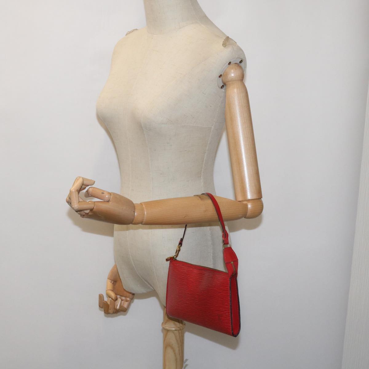 LOUIS VUITTON Epi Pochette Accessoires Accessory Pouch Red M52987 66760