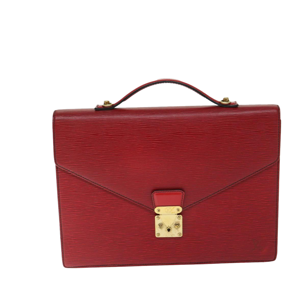 LOUIS VUITTON Epi Porte Documents Bandouliere Briefcase Red LV 66780