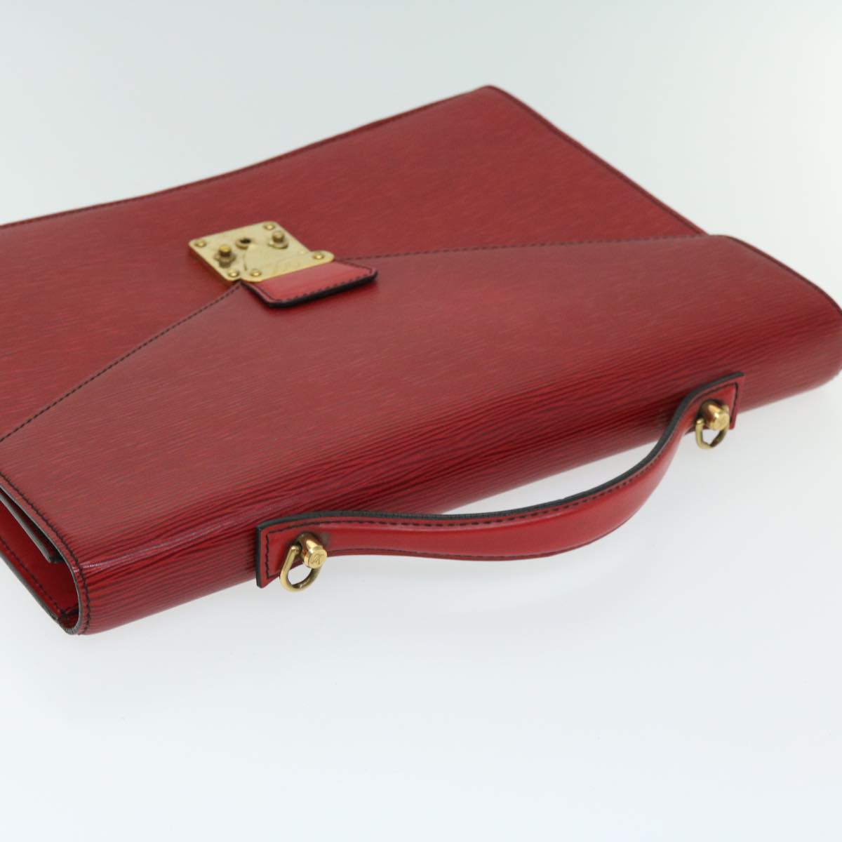 LOUIS VUITTON Epi Porte Documents Bandouliere Briefcase Red LV 66780