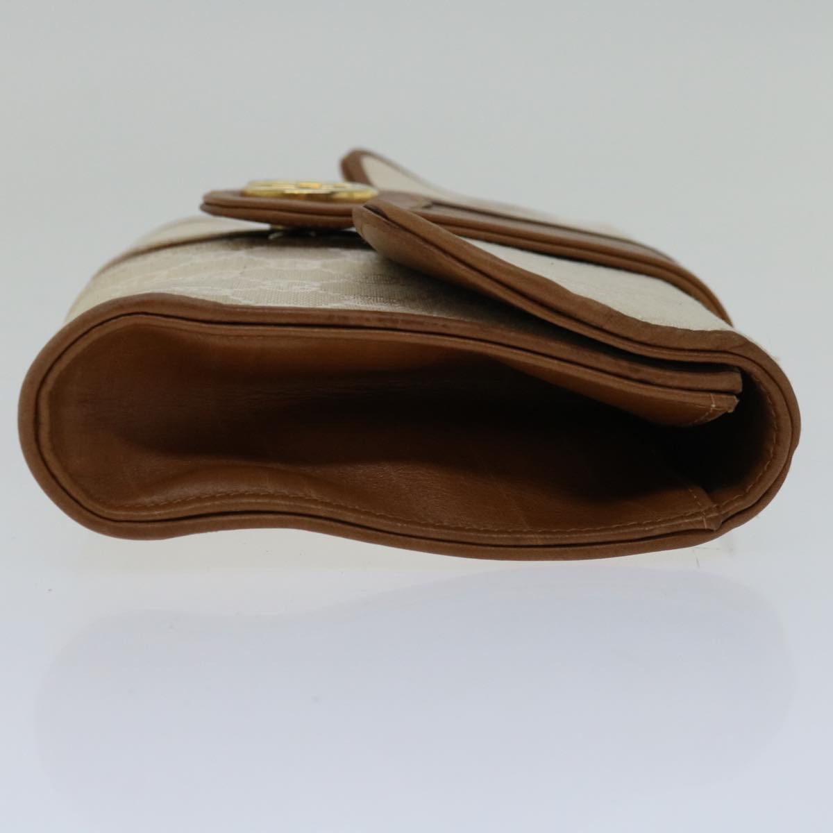GUCCI GG Canvas Clutch Bag White  66853