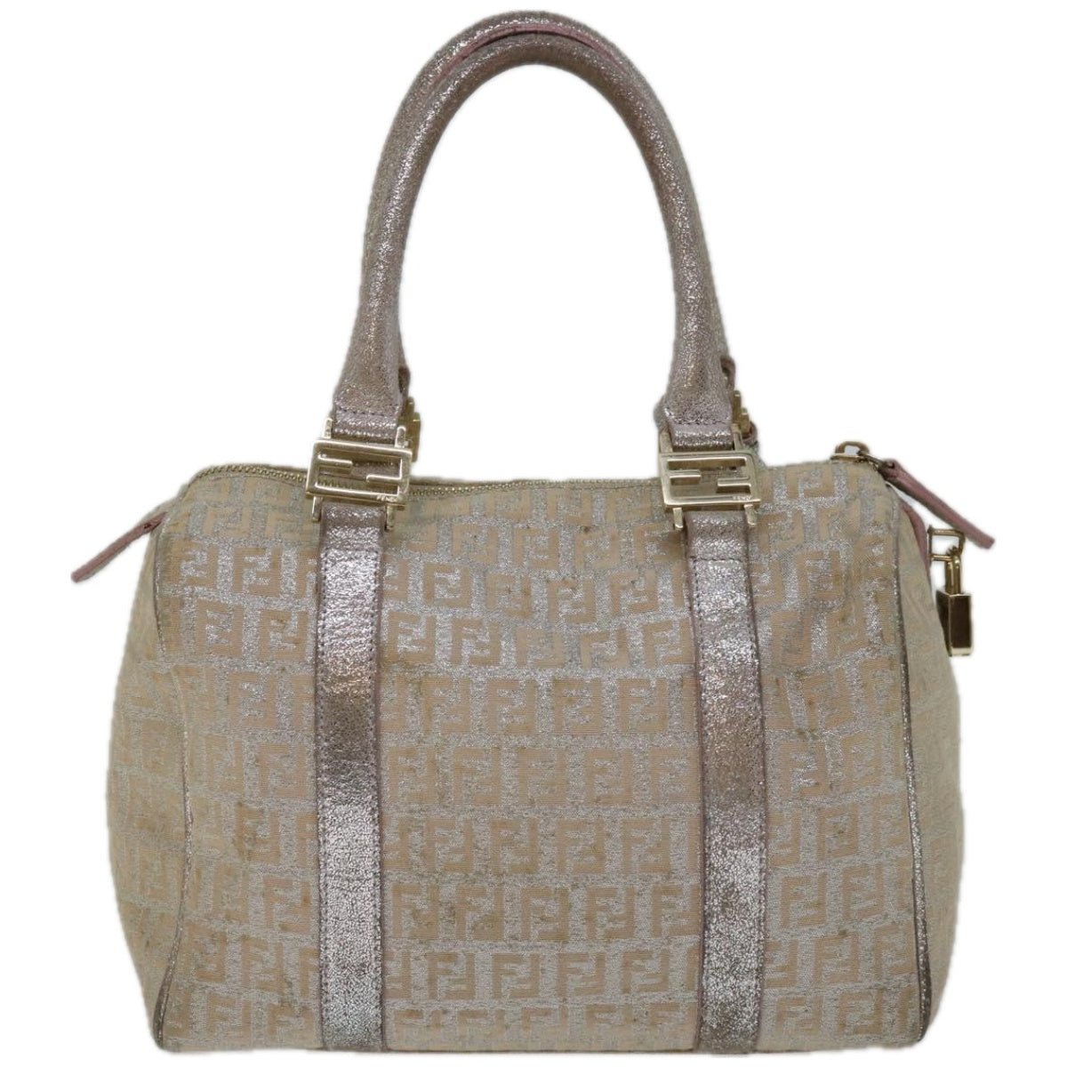 Luxury FendiZucchino Canvas Hand Bag Beige66924