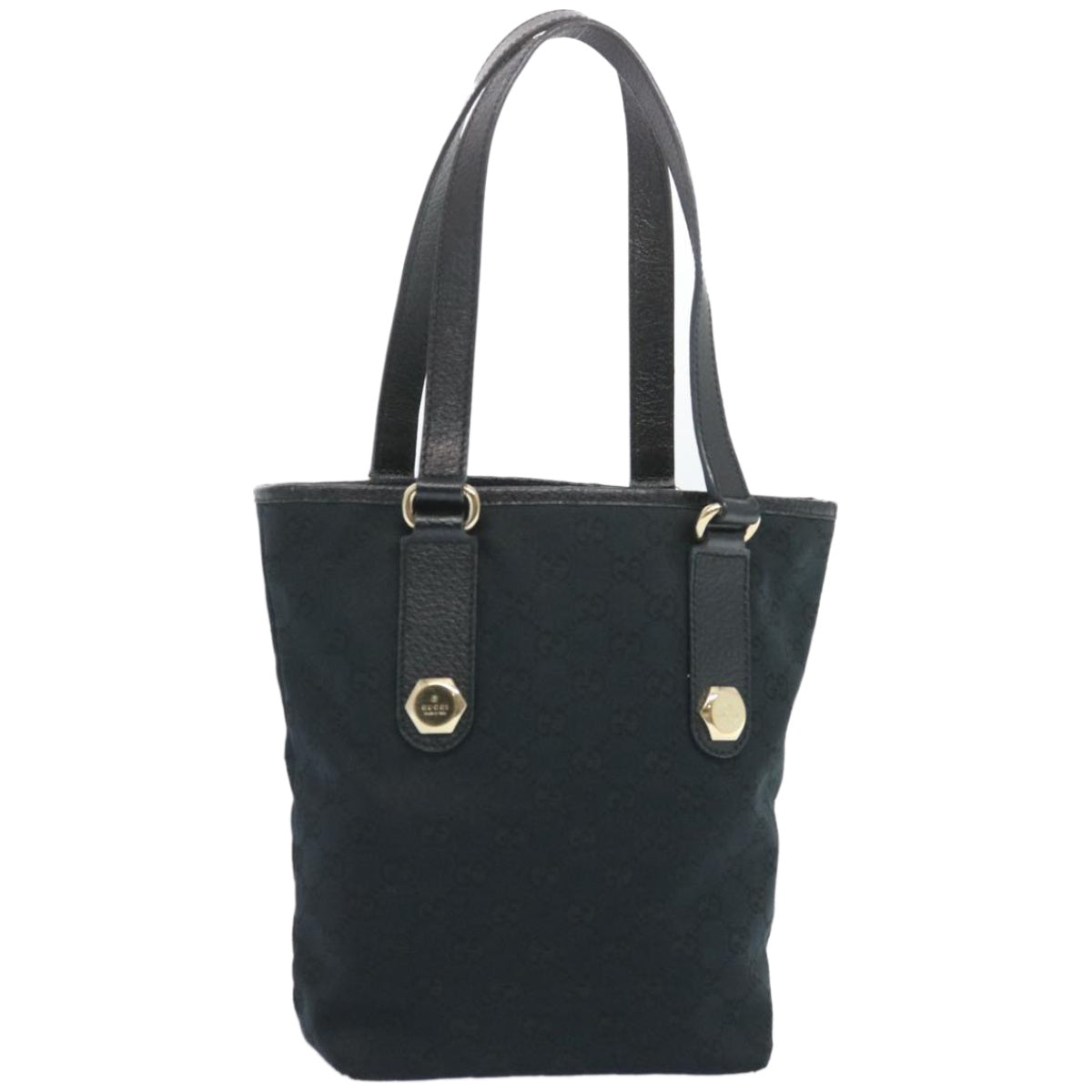 GUCCI GG Canvas Hand Bag Black 153361  66928