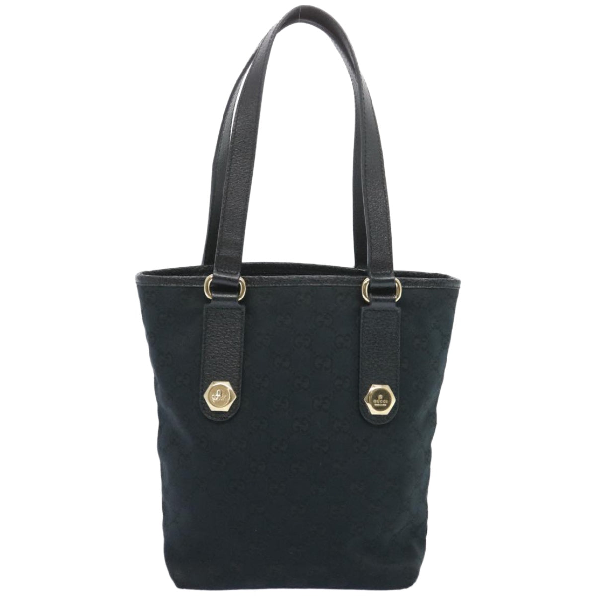 GUCCI GG Canvas Hand Bag Black 153361  66928