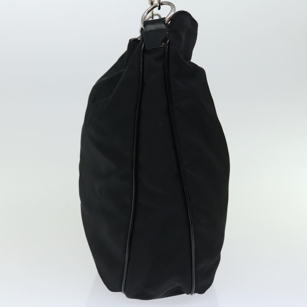 GUCCI Bamboo Shoulder Bag Nylon 2way Black 001 2404 1577  66949