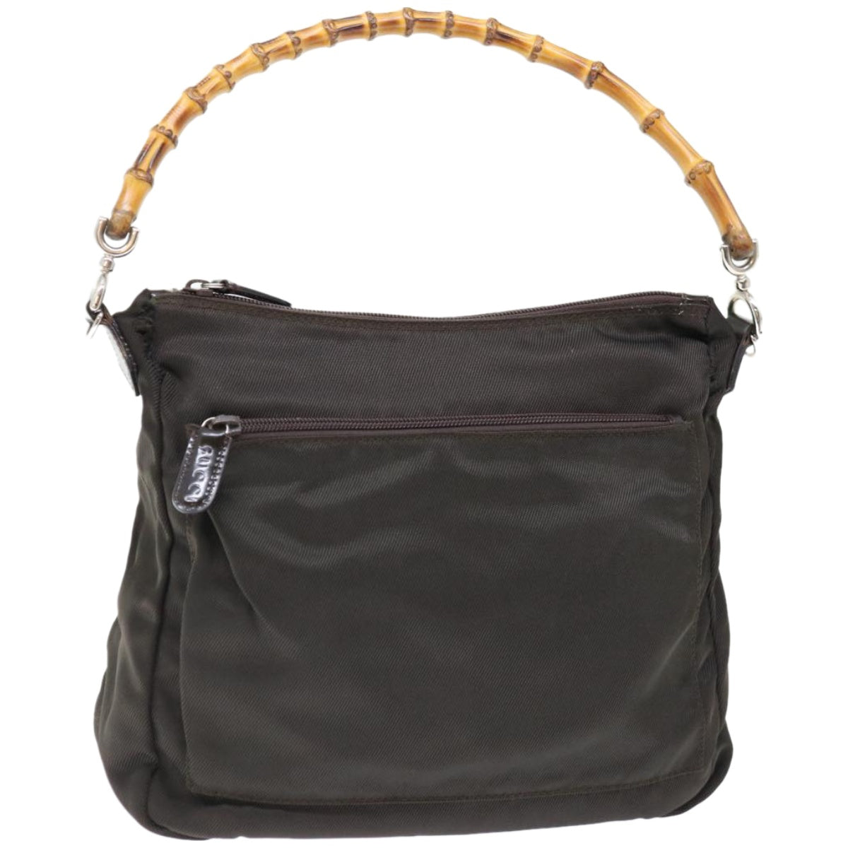 GUCCI Bamboo Shoulder Bag Nylon Brown 000 2058 0509 5  66950