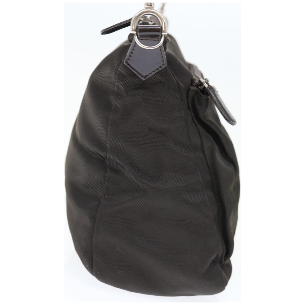 GUCCI Bamboo Shoulder Bag Nylon Brown 000 2058 0509 5  66950