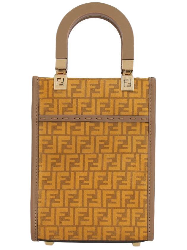Luxury Fendi Logo Pattern Sunshine Small Tote Bag Yellow