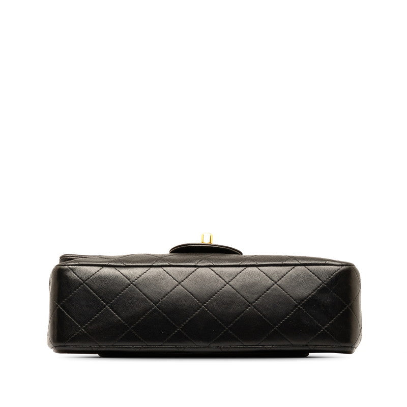 Chanel Mattrase 23 Coco W Flap Chain Shoulder Bag Black Lambskin  Chanel