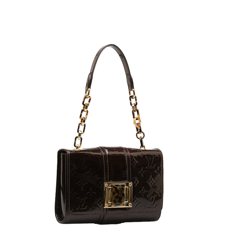 Louis Vuitton Monogram Vernis Vermont Avenue Chain Shelter Bag M91279 Amarant Pearl Patent Leather  Louis Vuitton