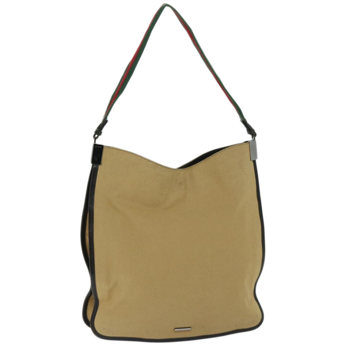 GUCCI Web Sherry Line Shoulder Bag Canvas Beige Red Green 001 4306  67050