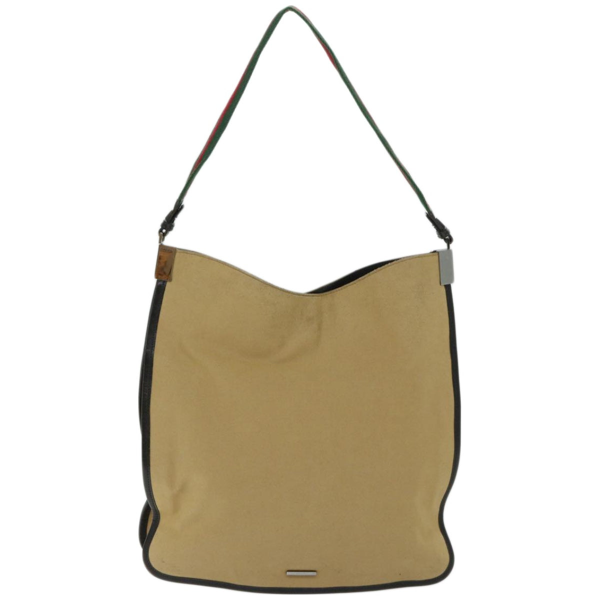 GUCCI Web Sherry Line Shoulder Bag Canvas Beige Red Green 001 4306  67050