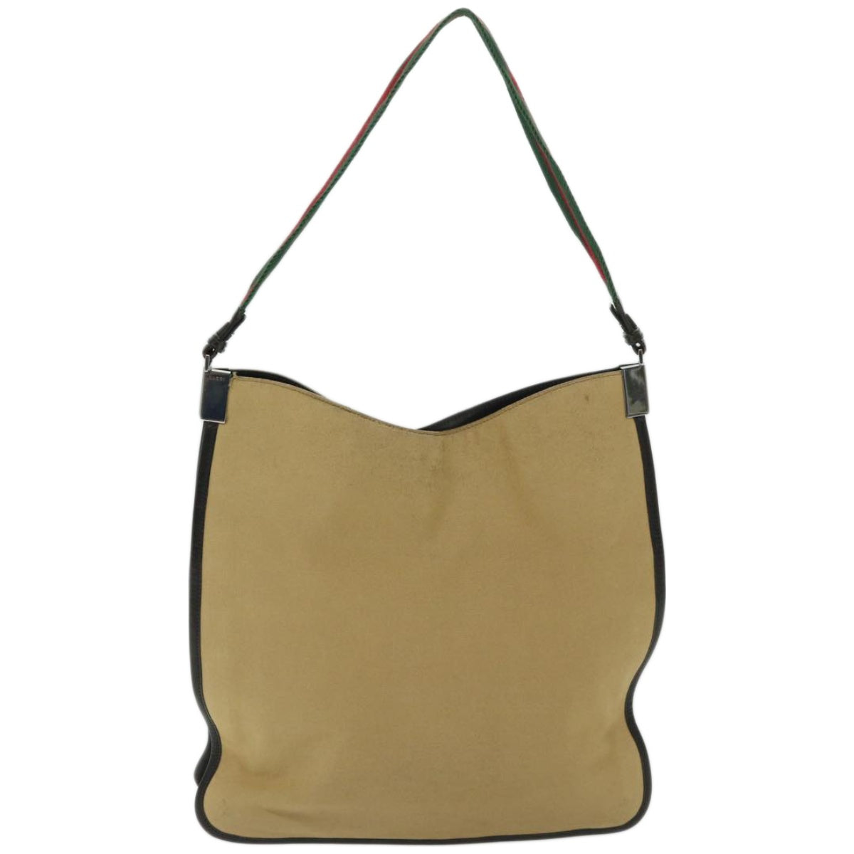GUCCI Web Sherry Line Shoulder Bag Canvas Beige Red Green 001 4306  67050