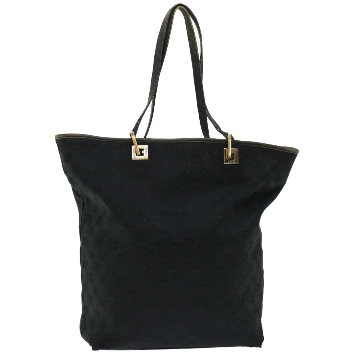 GUCCI GG Canvas Tote Bag Black 002 1098 1705  67224
