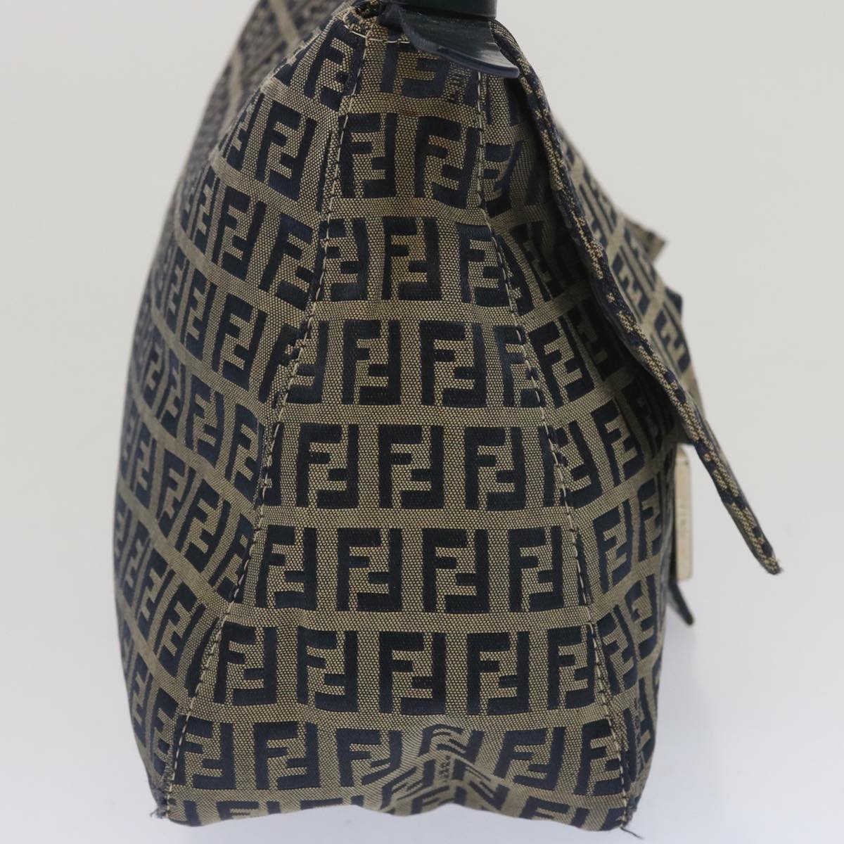 Luxury FendiZucchino Canvas Mamma Baguette Shoulder Bag Navy67267
