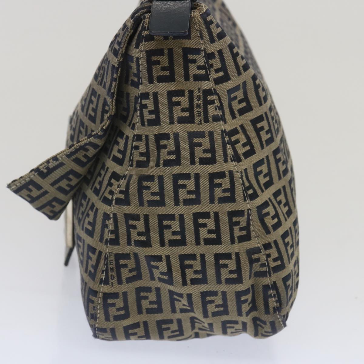 Luxury FendiZucchino Canvas Mamma Baguette Shoulder Bag Navy67267