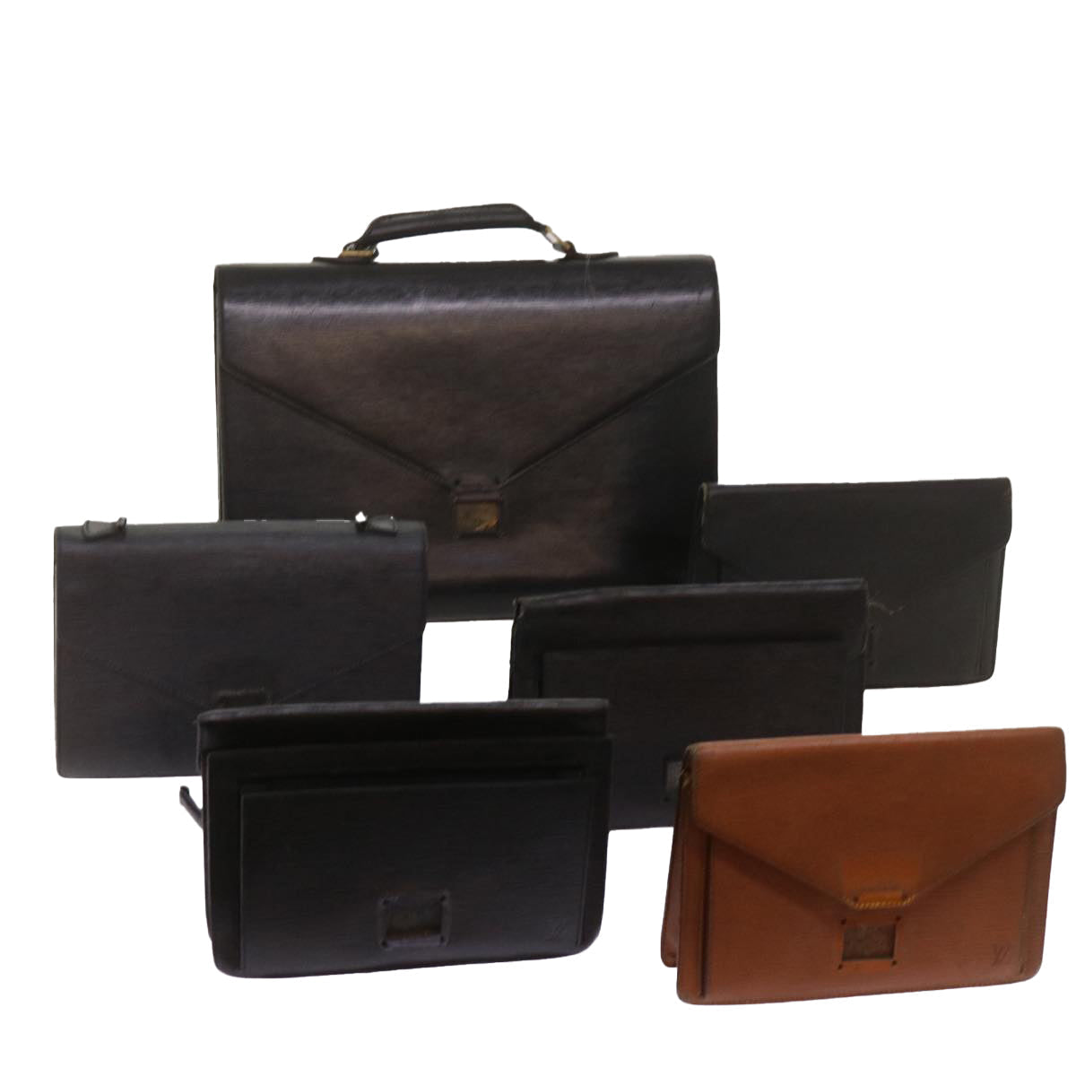 LOUIS VUITTON Epi Hand Bag Clutch Bag 6Set Black Brown LV 67291