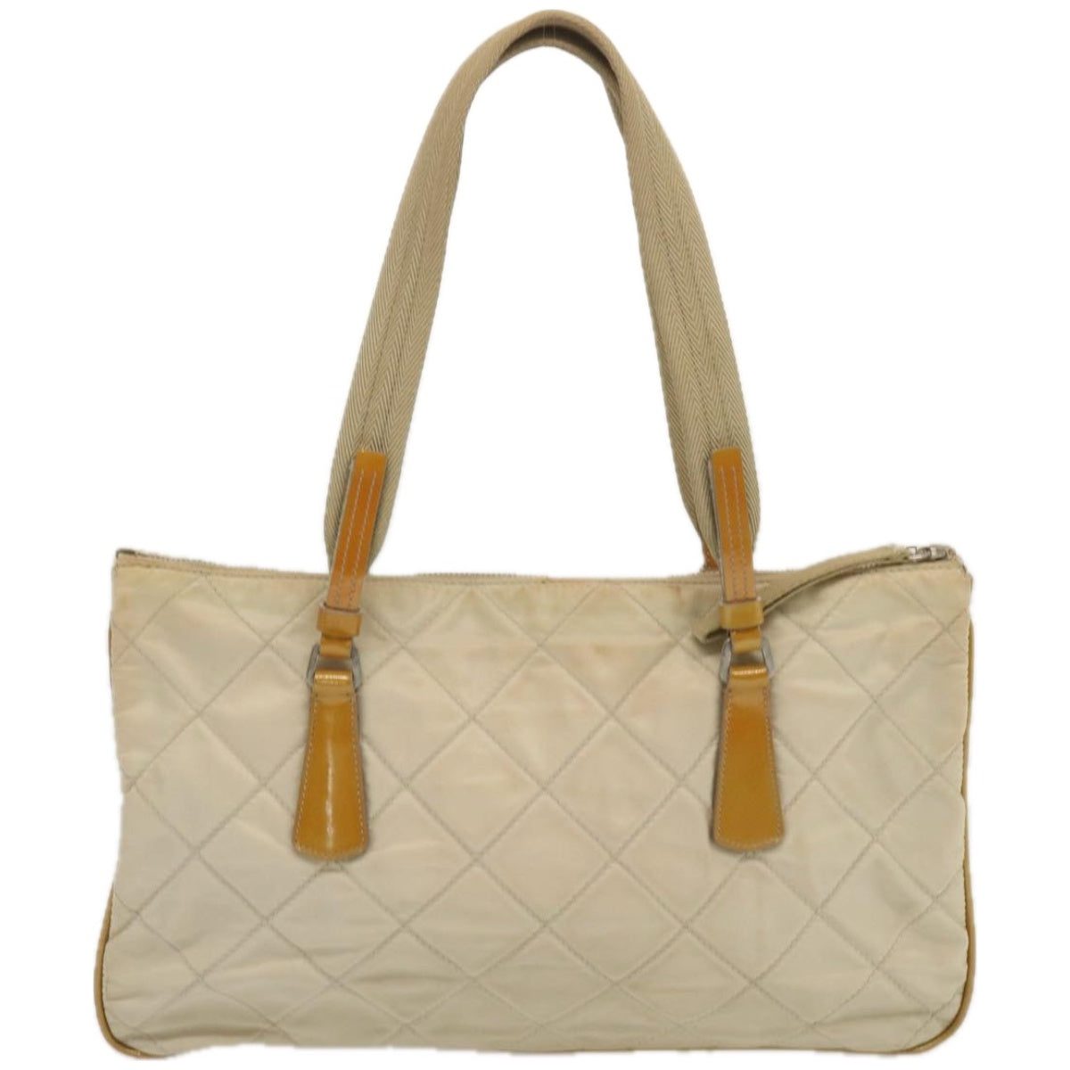 Luxury PradaHand Bag Nylon Cream 67324