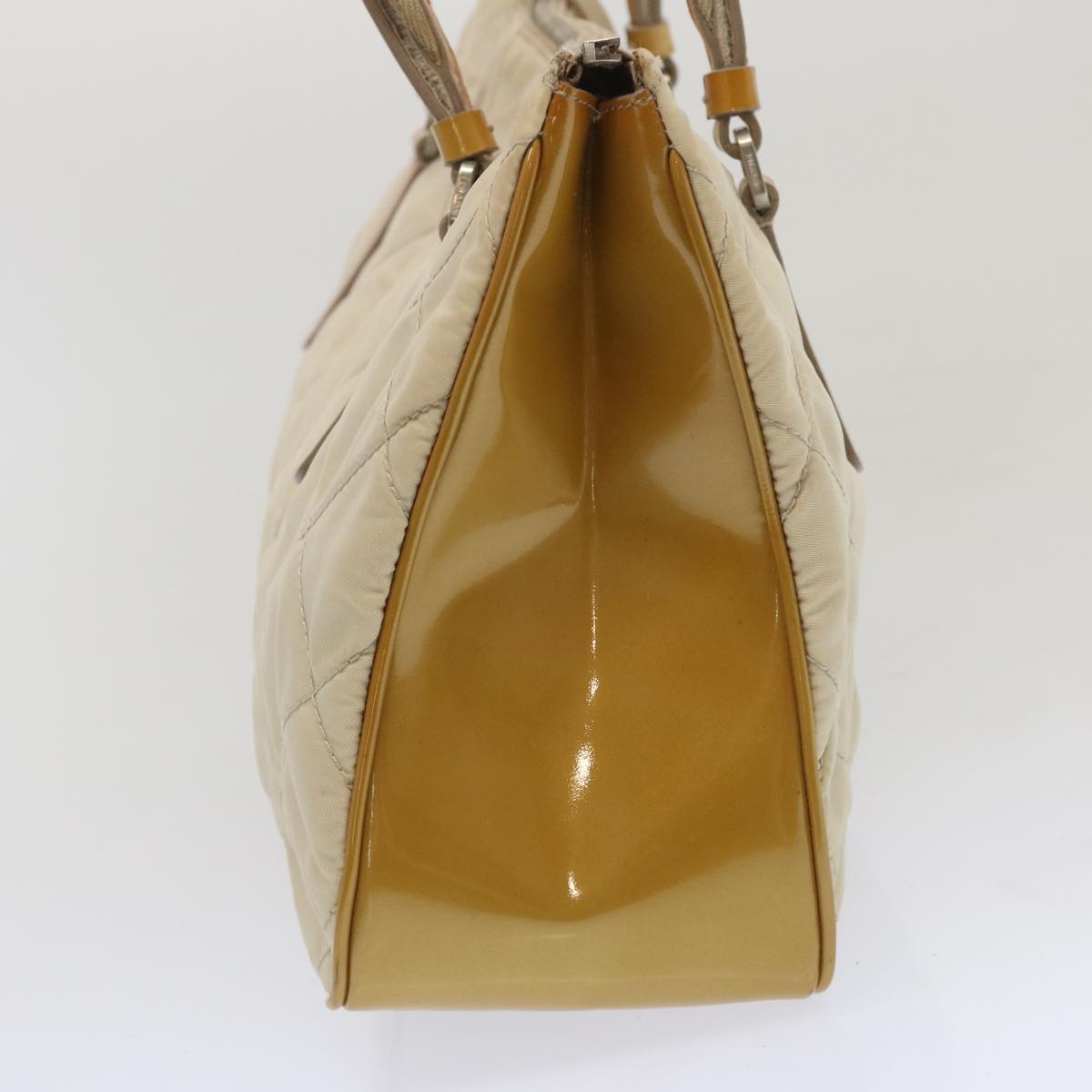 Luxury PradaHand Bag Nylon Cream 67324
