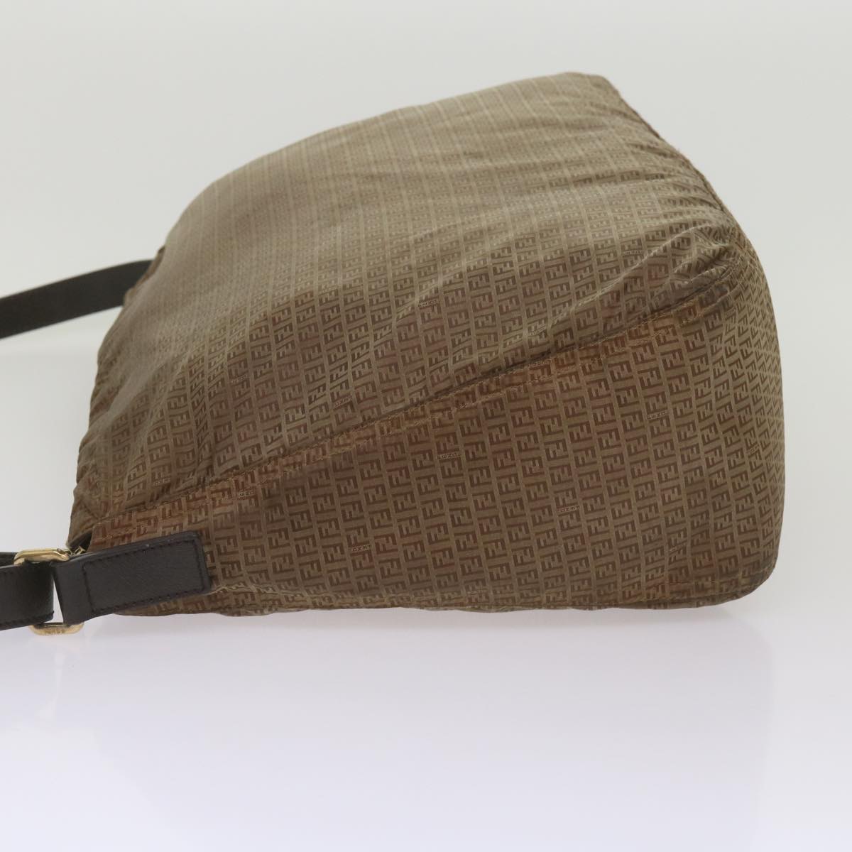 Luxury FendiZucchino Canvas Shoulder Bag Brown67343
