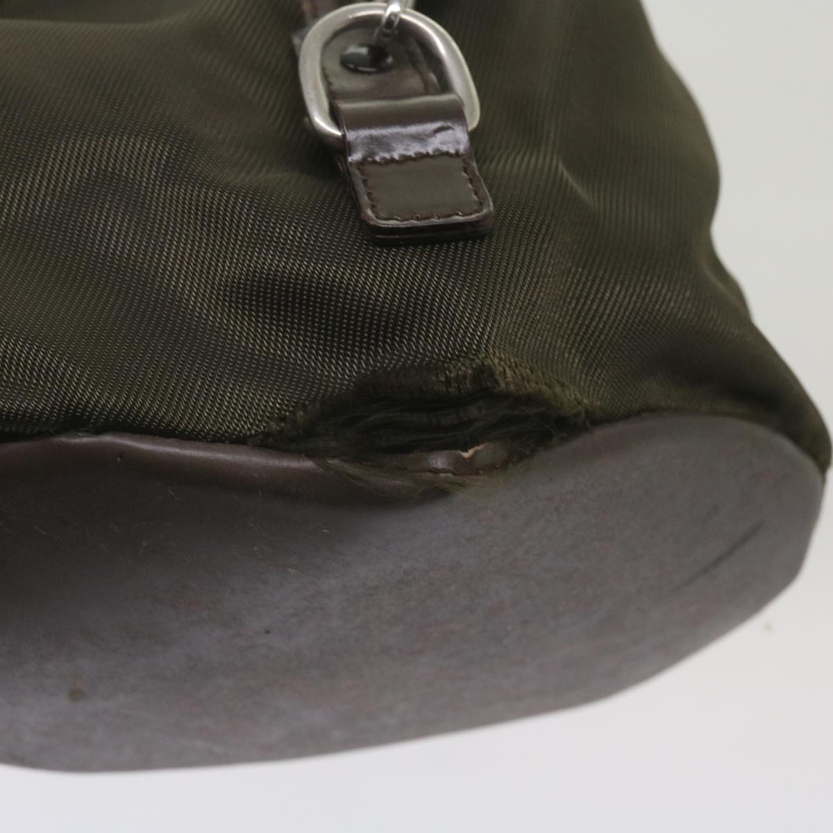GUCCI Bamboo Shoulder Bag Nylon Khaki 003 2854 0060 5  67350