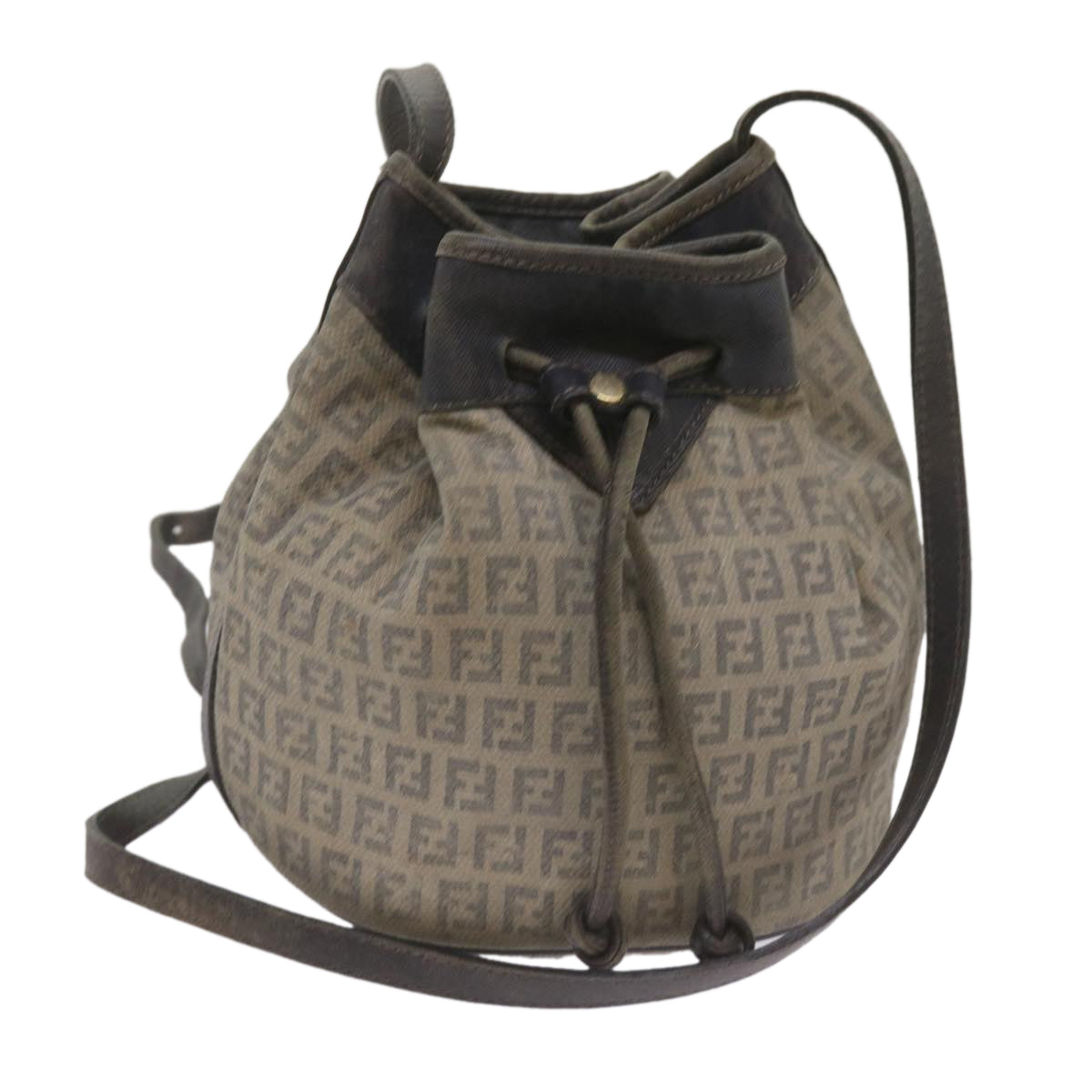 Luxury FendiZucchino Canvas Shoulder Bag Navy67351