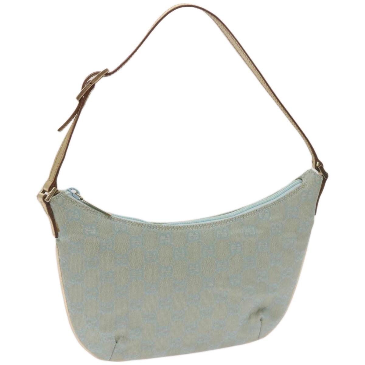 GUCCI GG Canvas Shoulder Bag Light Blue 005 0813  67392