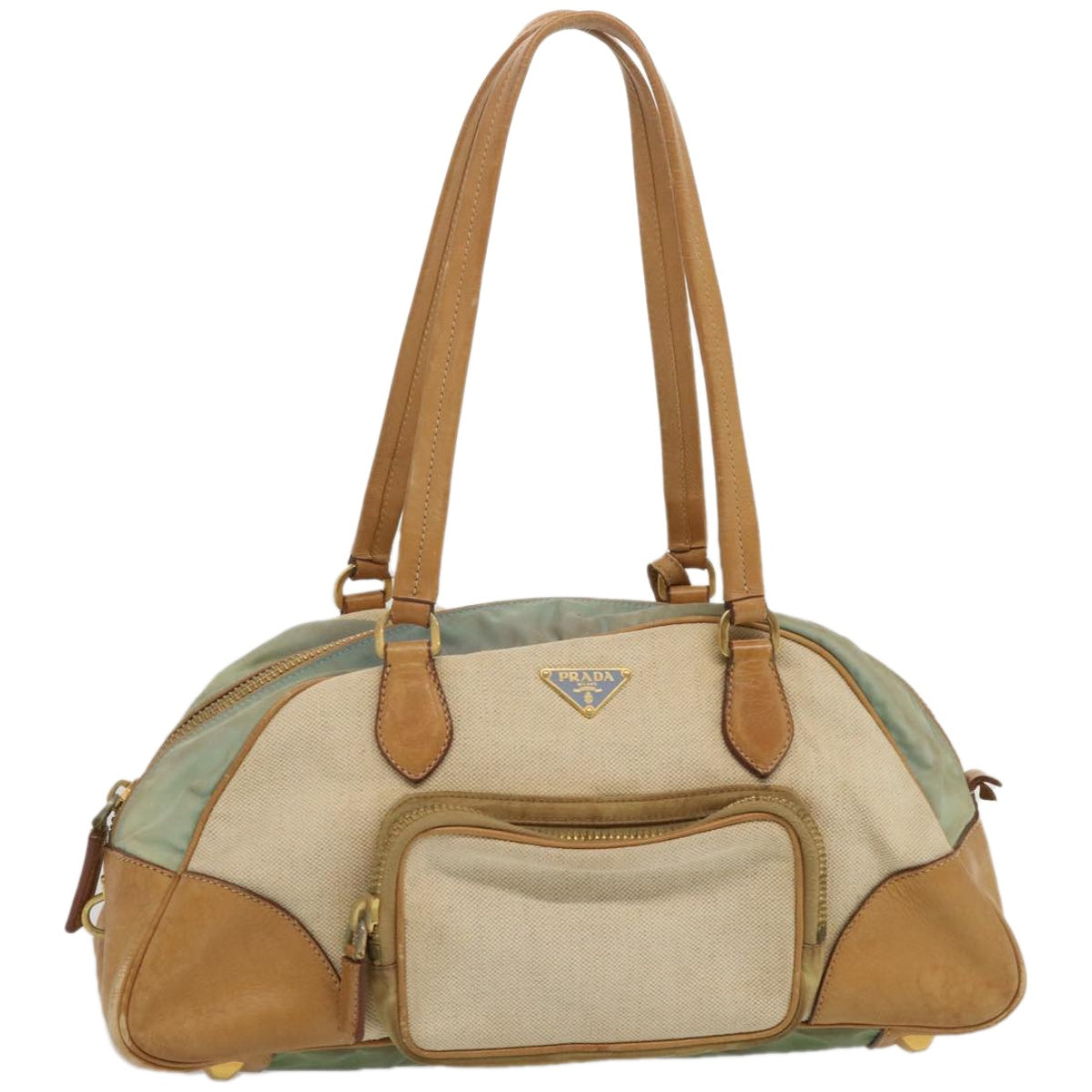 Luxury PradaHand Bag Canvas Beige 67412