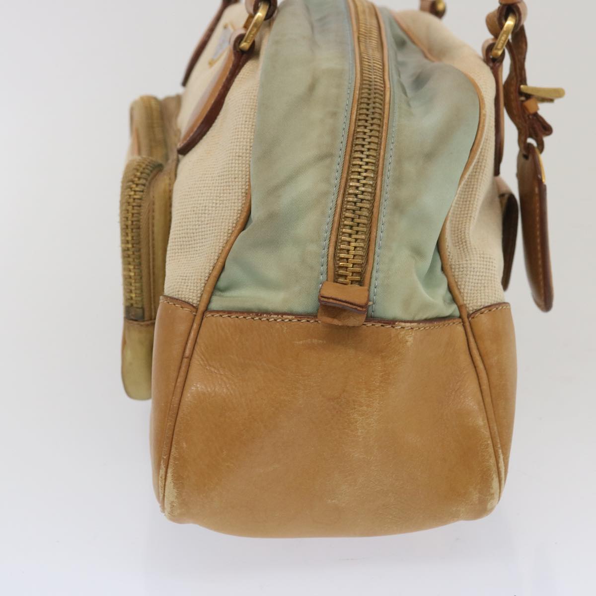 Luxury PradaHand Bag Canvas Beige 67412