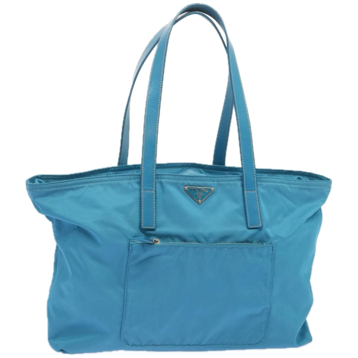 Luxury PradaTote Bag Nylon Light Blue 67419