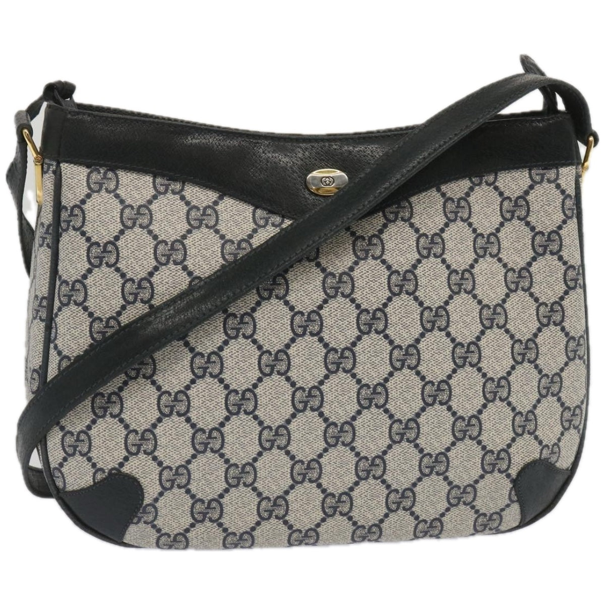 GUCCI GG Supreme Shoulder Bag PVC Navy 67 001 4679  67444