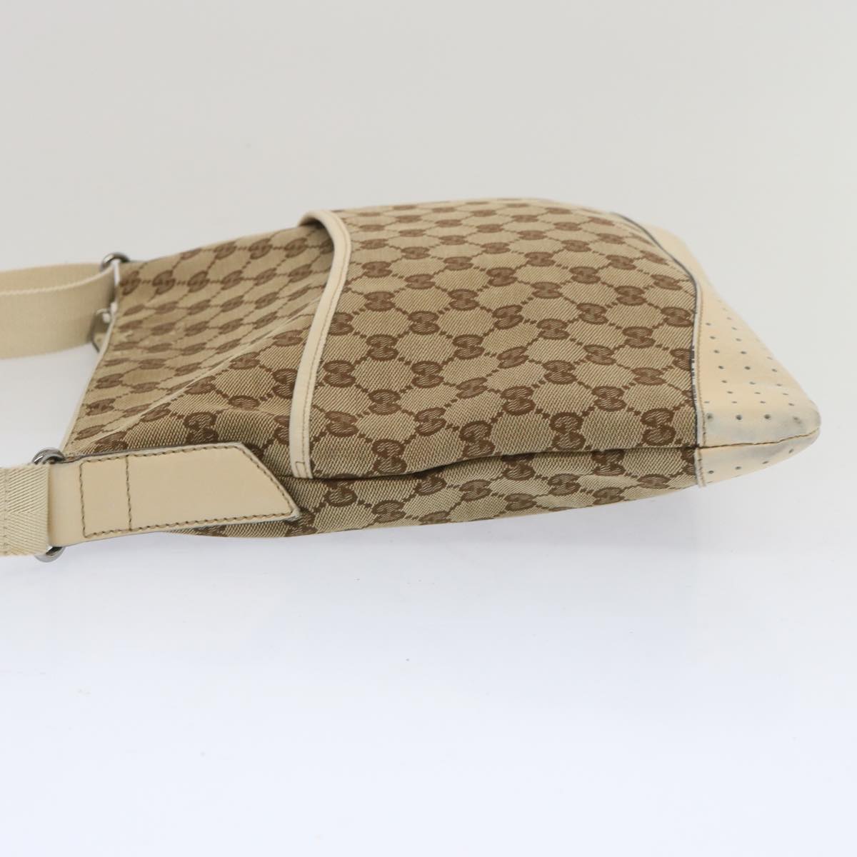 GUCCI GG Canvas Shoulder Bag Beige 145857  67450