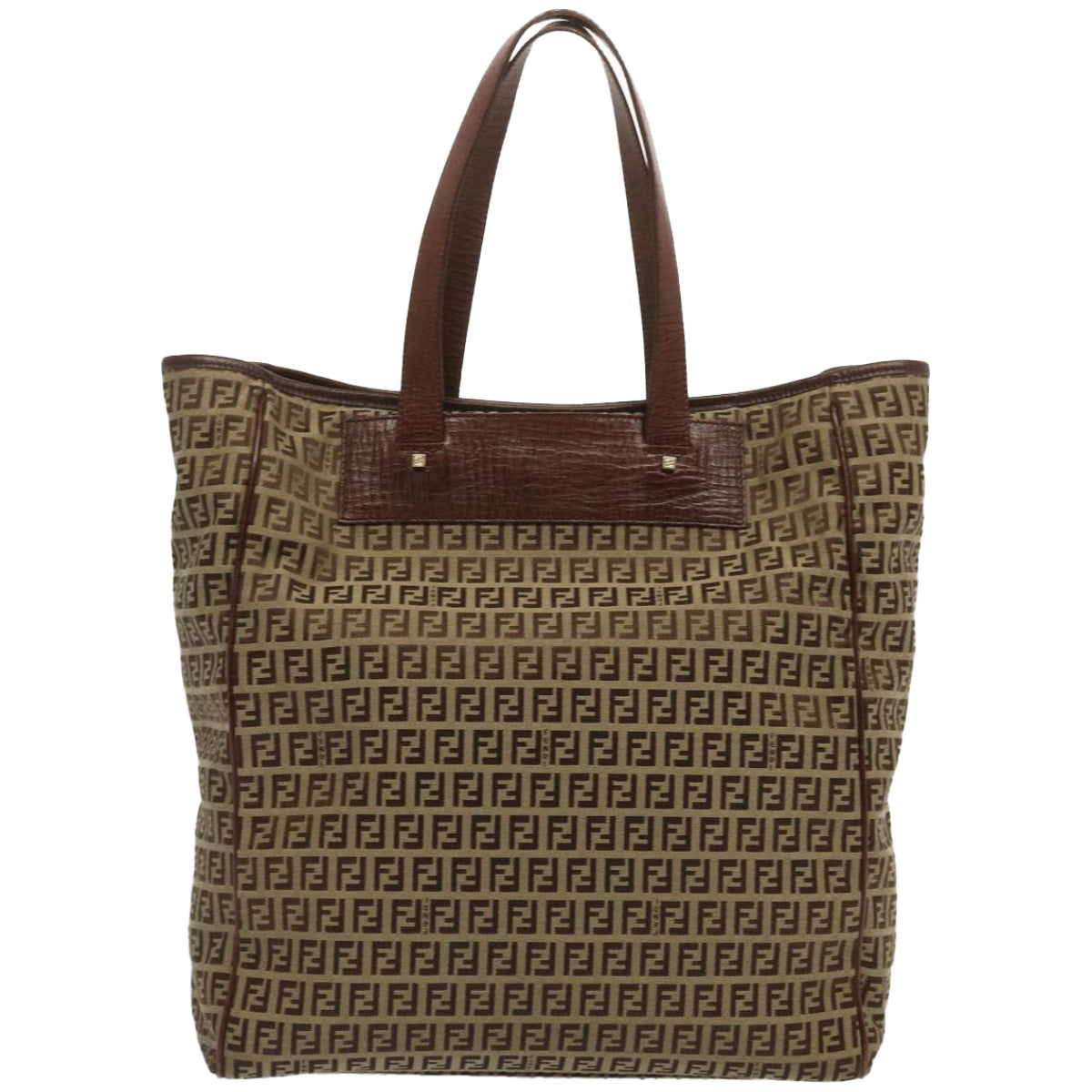 Luxury FendiZucchino Canvas Hand Bag Brown67454