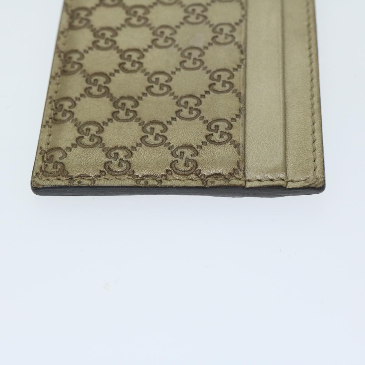 GUCCI GG Canvas Guccissima Card Case Beige 233166  67540