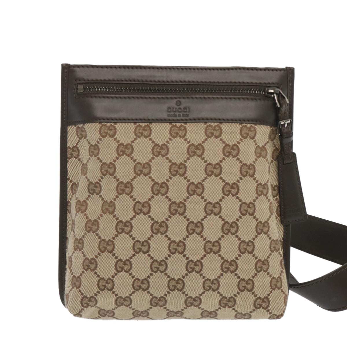 GUCCI GG Canvas Shoulder Bag Beige 92562  67579