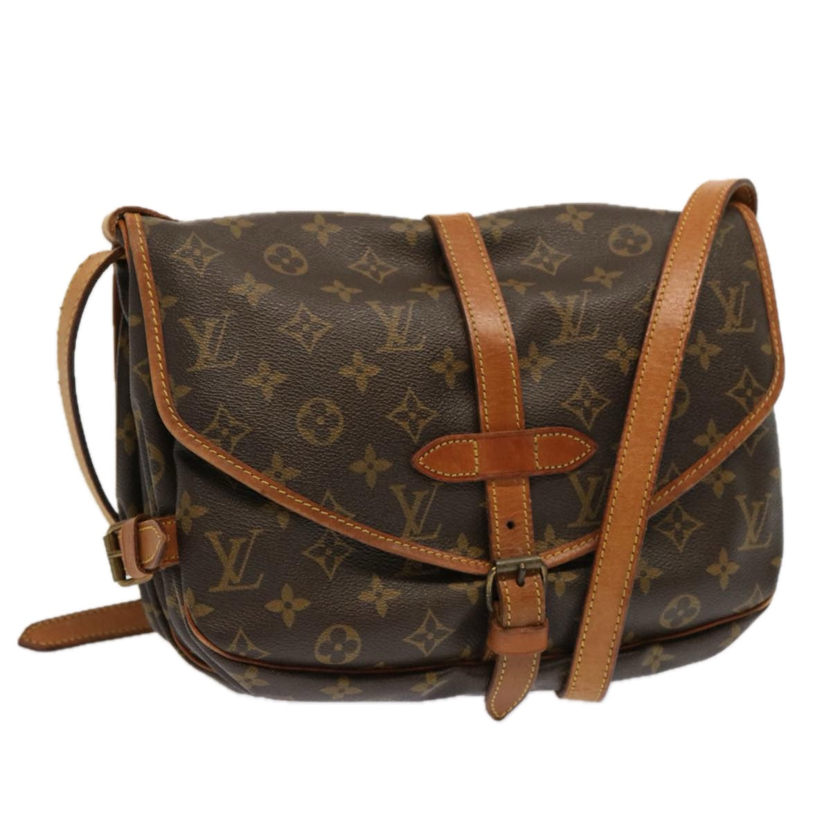 LOUIS VUITTON Monogram Saumur 30 Shoulder Bag M42256 LV 67640