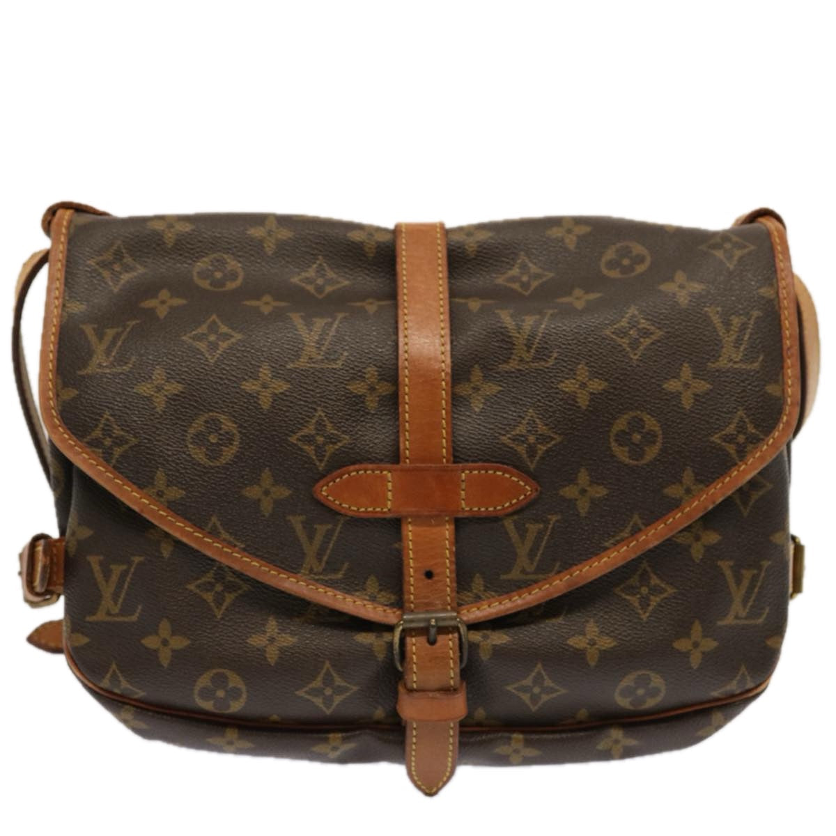 LOUIS VUITTON Monogram Saumur 30 Shoulder Bag M42256 LV 67640