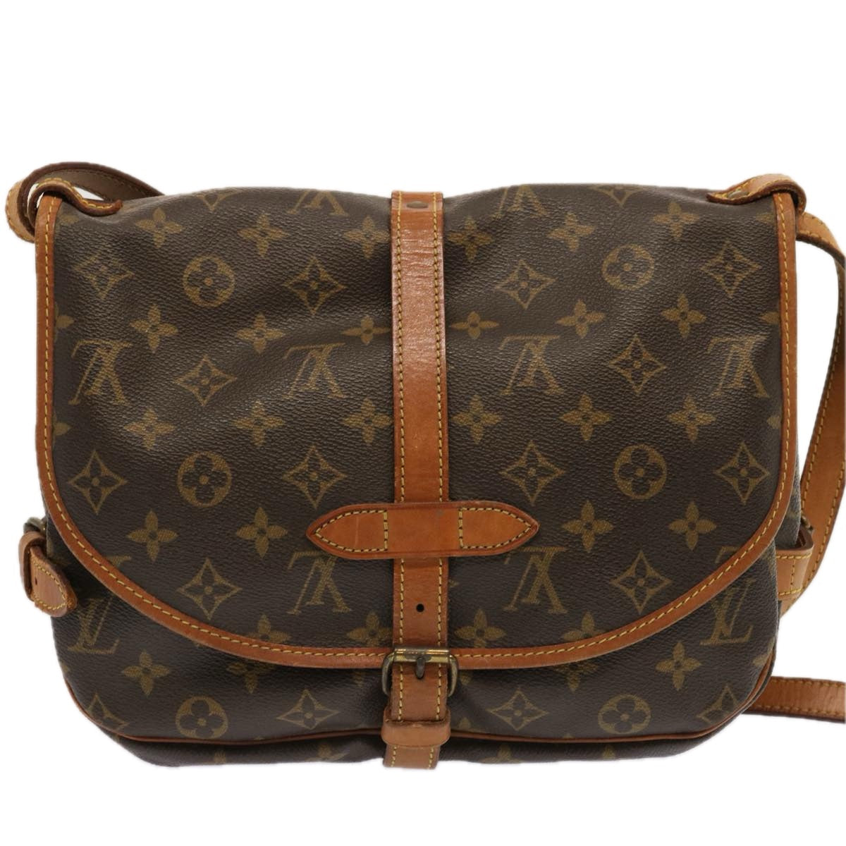 LOUIS VUITTON Monogram Saumur 30 Shoulder Bag M42256 LV 67640