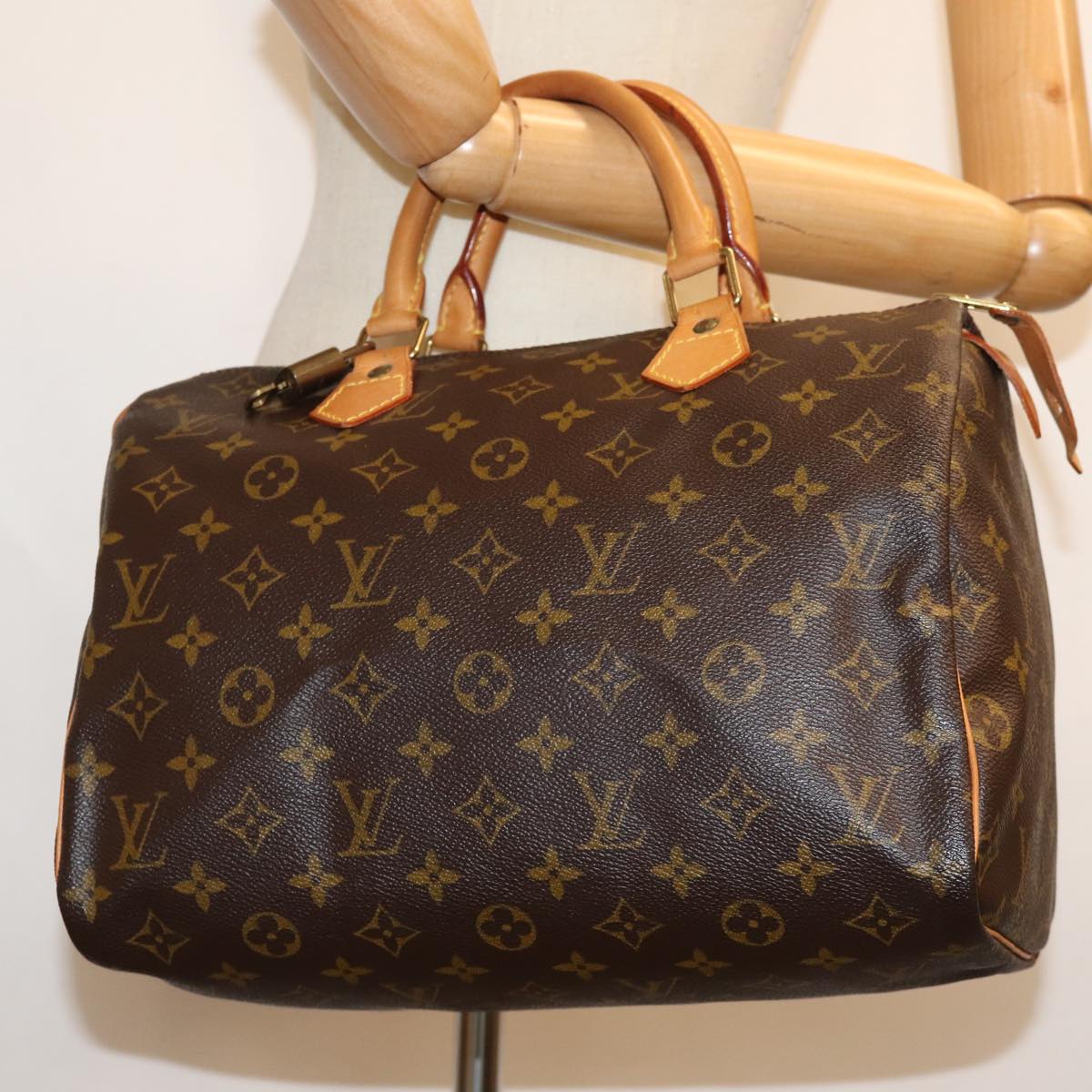 LOUIS VUITTON Monogram Speedy 30 Hand Bag M41526 LV 67831