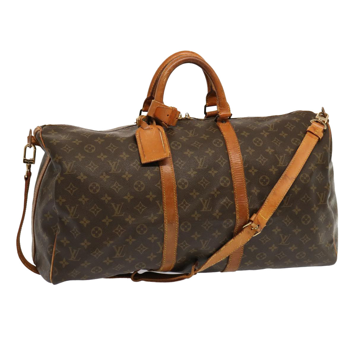 LOUIS VUITTON Monogram Keepall Bandouliere 55 Boston Bag M41414 LV 67844