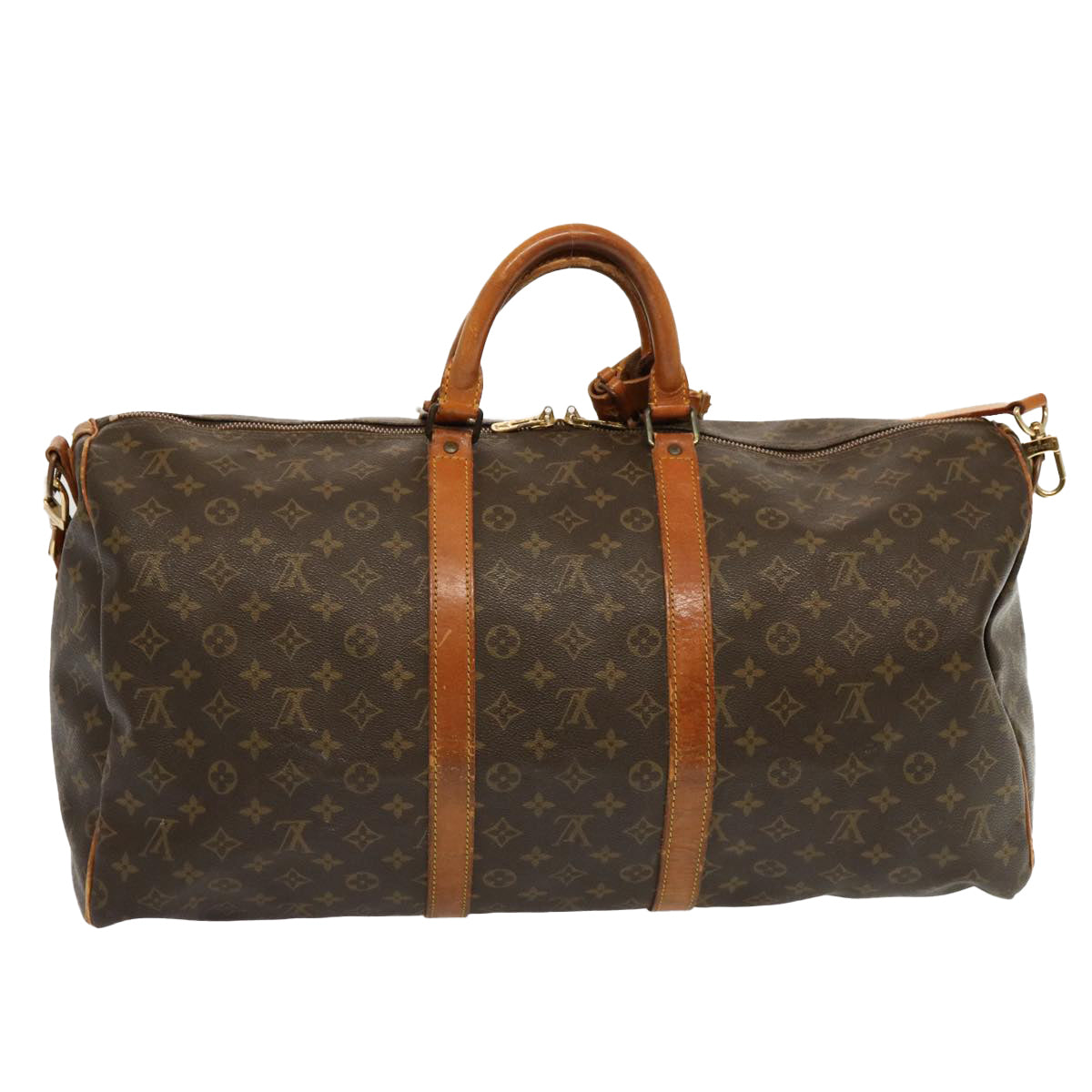 LOUIS VUITTON Monogram Keepall Bandouliere 55 Boston Bag M41414 LV 67844