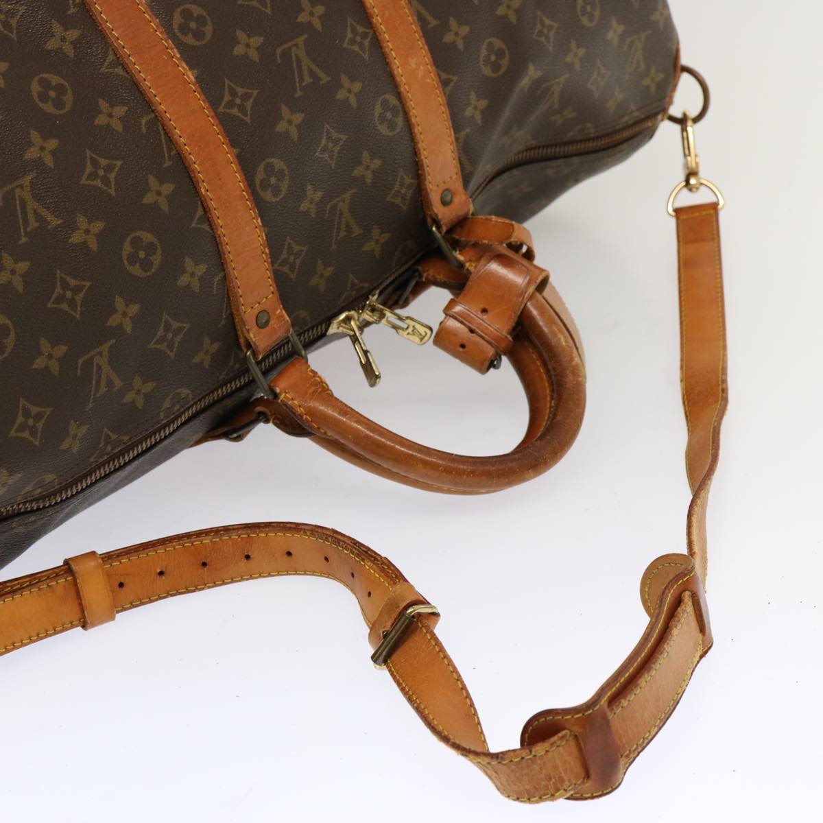 LOUIS VUITTON Monogram Keepall Bandouliere 55 Boston Bag M41414 LV 67844