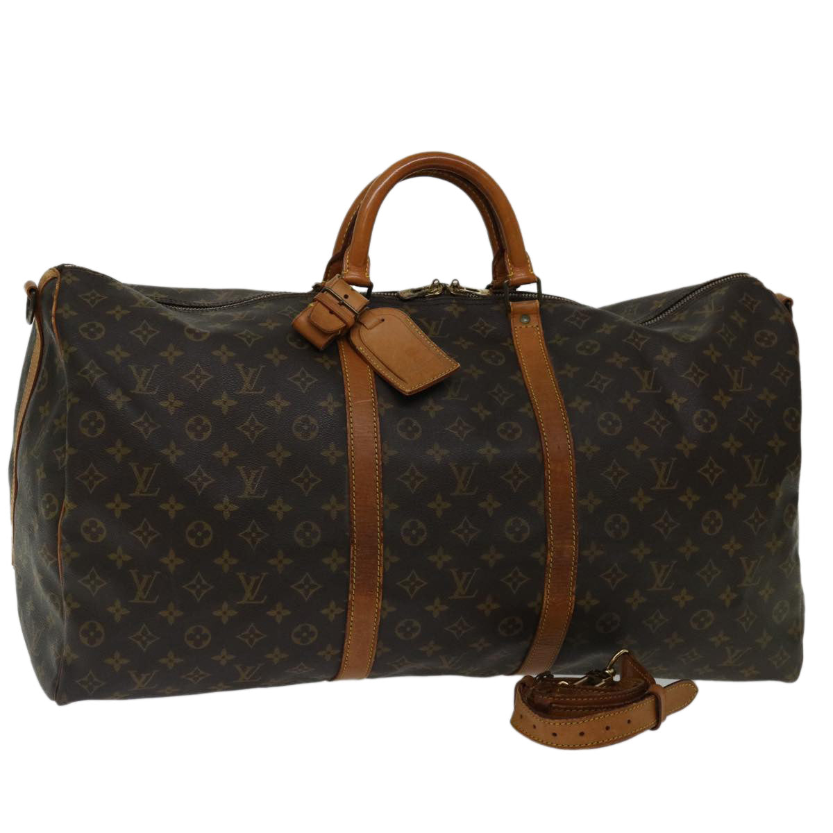 LOUIS VUITTON Monogram Keepall Bandouliere 60 Boston Bag M41412 LV 67845
