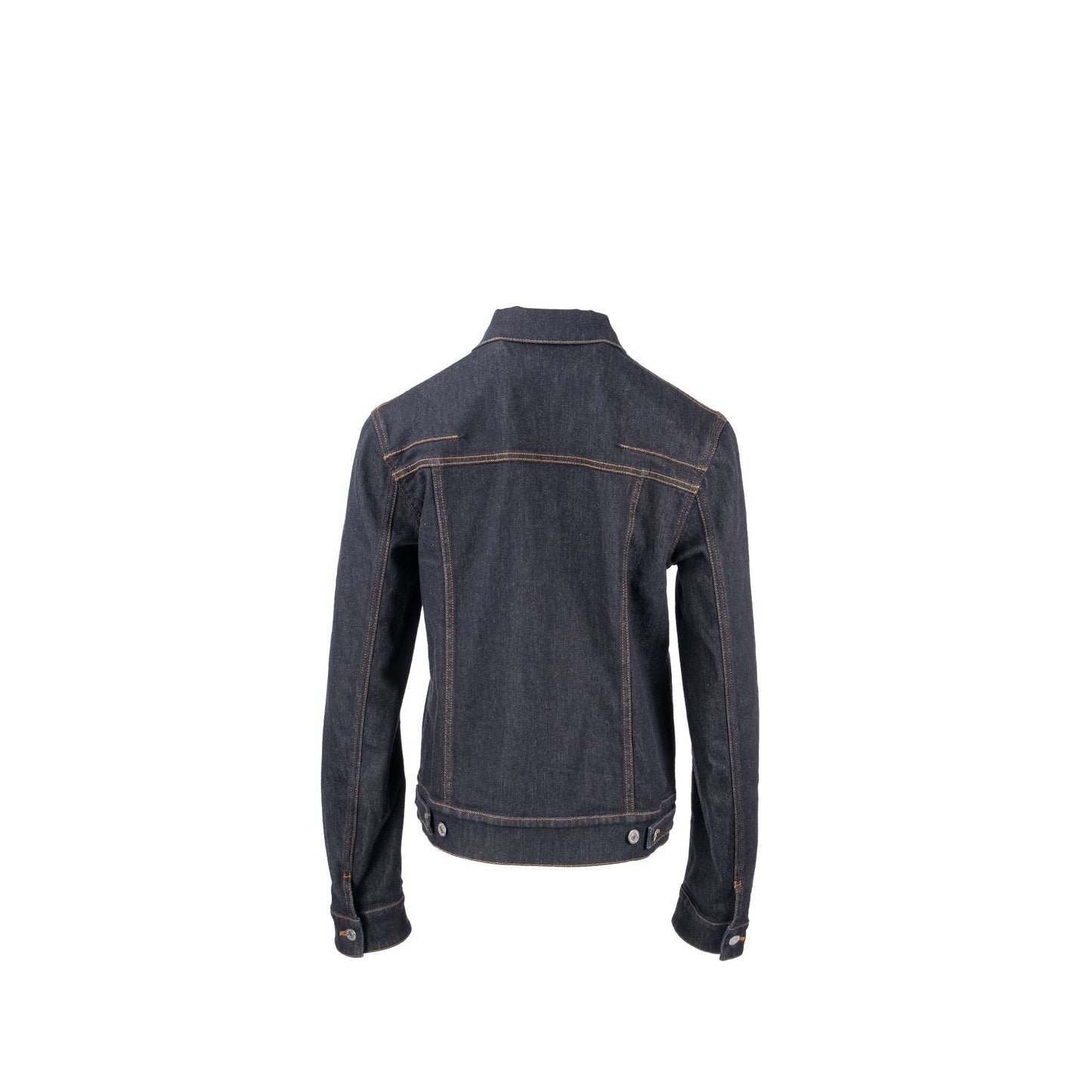 Luxury Dior HOMME Size 50 Rope Zipper Pull Pocketed Jacket Cotton Dark Indigo Blue Denim