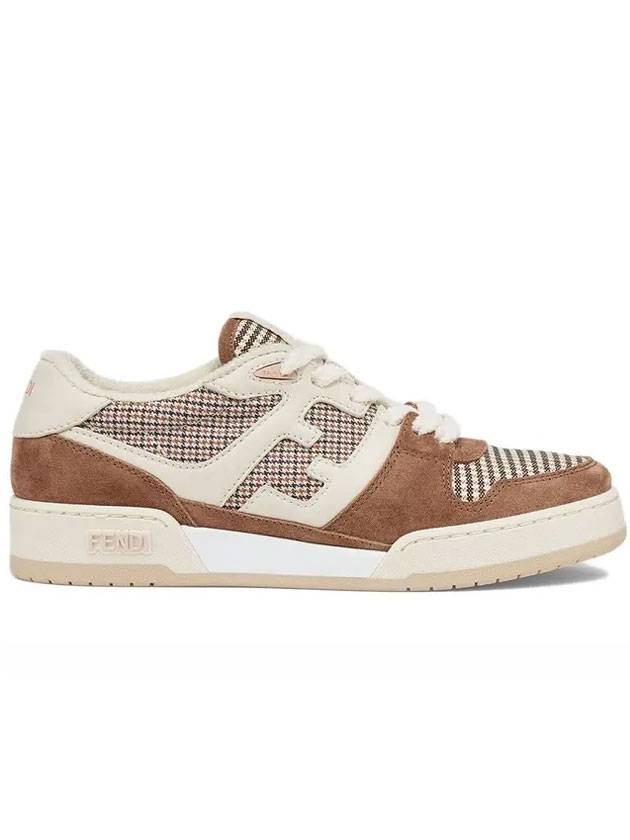Luxury Fendi FF Logo Low Top Sneakers Brown