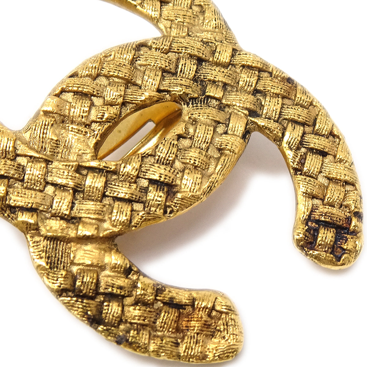 Luxury Chanel Gold CC Earrings Clip-On 29 2878