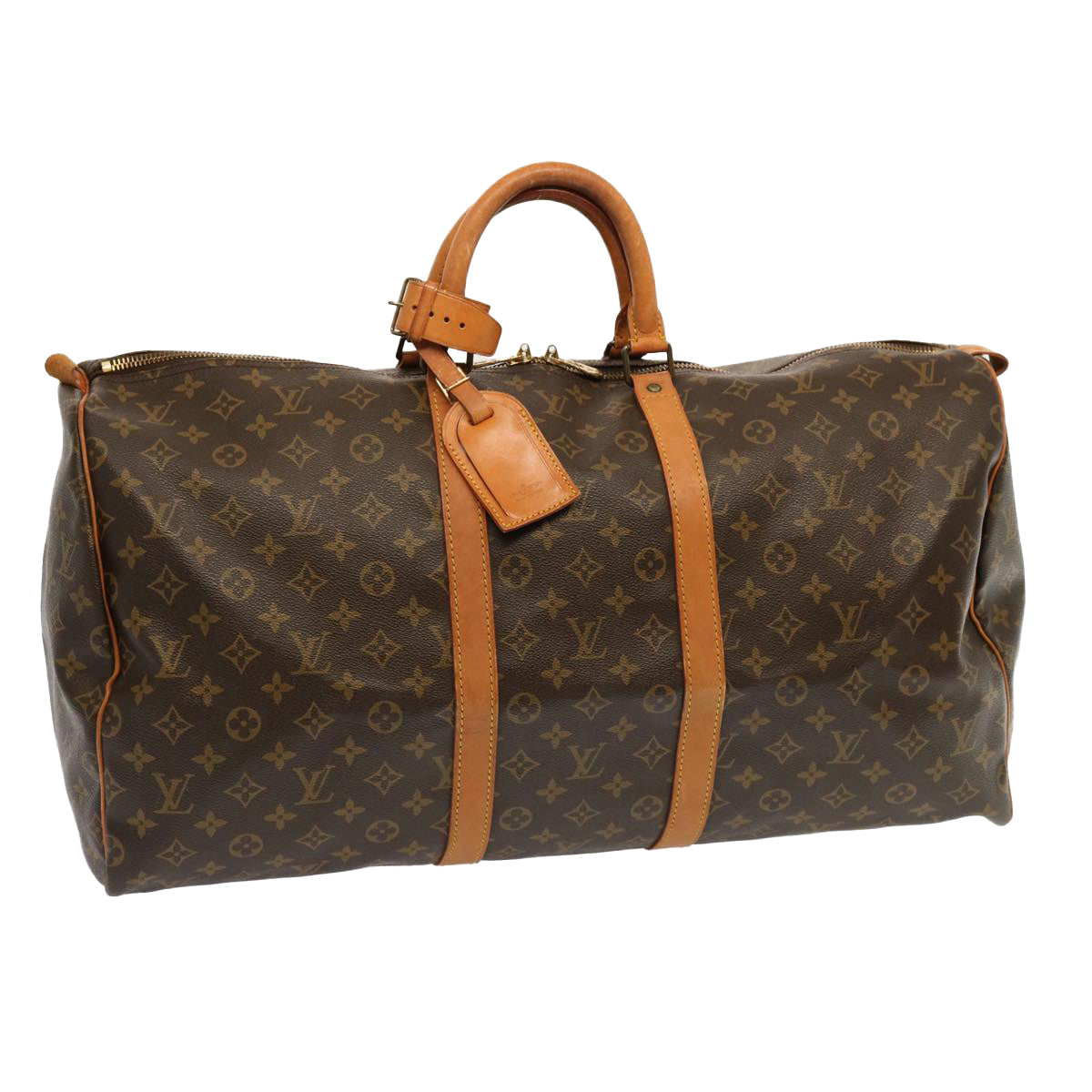 LOUIS VUITTON Monogram Keepall 55 Boston Bag M41424 LV 68000