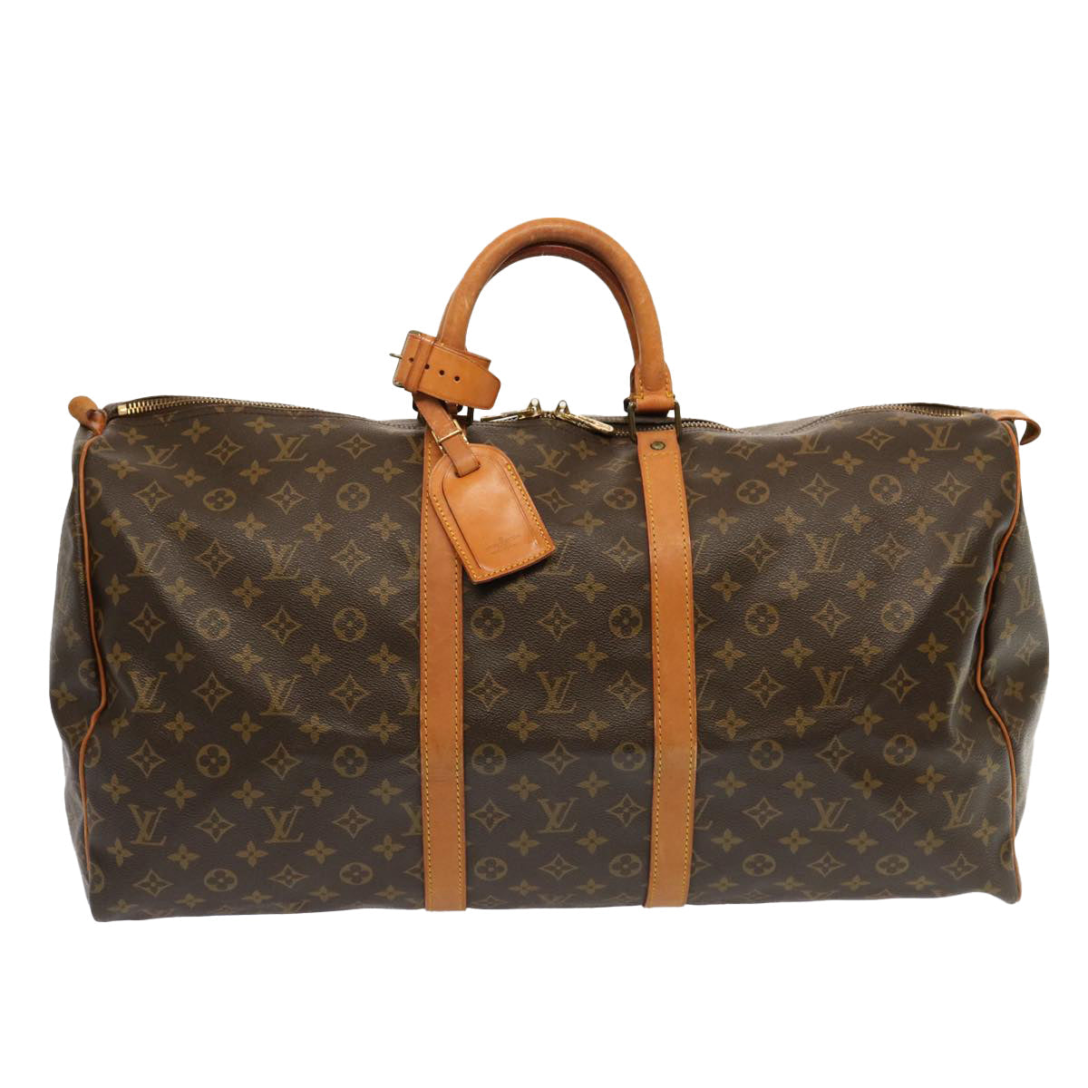 LOUIS VUITTON Monogram Keepall 55 Boston Bag M41424 LV 68000